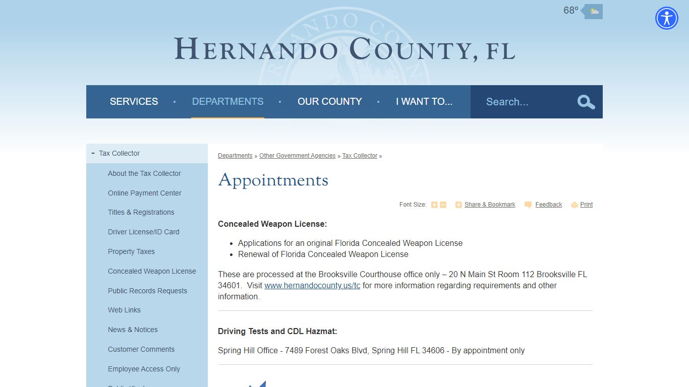 Appointments | Hernando County, FL